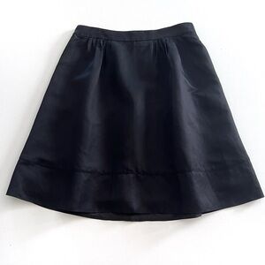 Banana Republic x Mad Men Midge A Line Full Skirt Linen Blend in Black Size 8